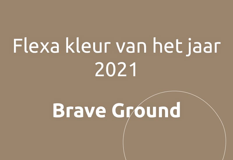 Flexa kleur van het jaar 2021, Brave Ground.