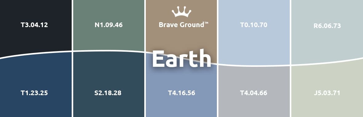 Kleurenpallet "Brave Ground"; Earth Space.