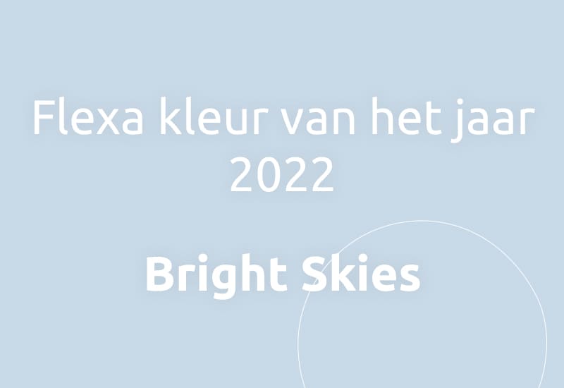 Flexa kleur van het jaar 2022, Bright Skies.