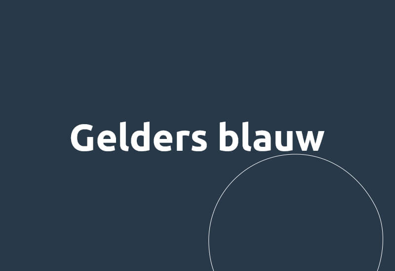 De kleur Gelders Blauw