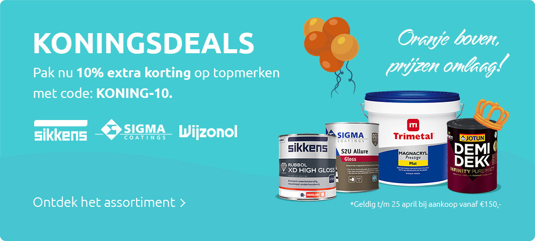 Koningsdeals: 10% extra korting op topmerken