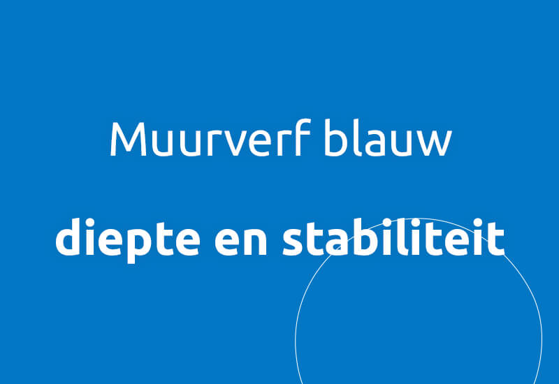 Muurverf blauw, voor diepte en stabiliteit