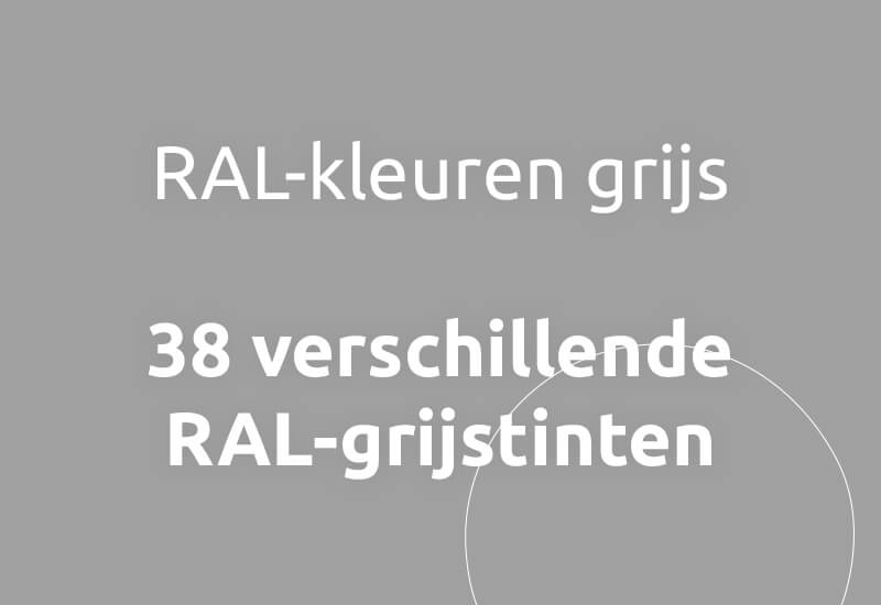 RAL-kleuren grijs, 38 verschillende RAL-grijstinten.