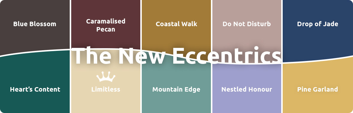 Sigma kleur van het jaar kleurenpalet: The New Eccentrics