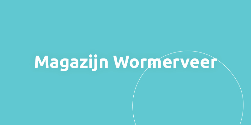 Afhaalpunt Wormerveer op een turquoise achtergrond.