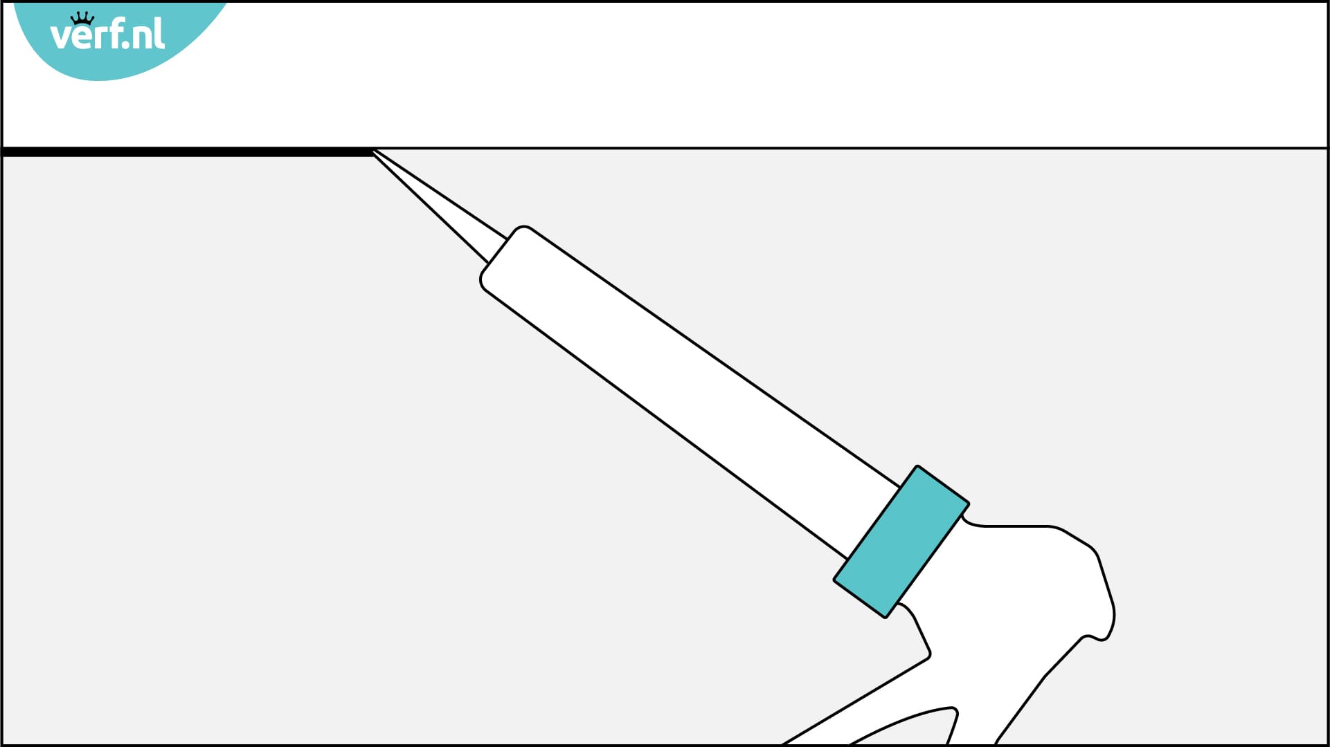 Animatie binnenmuur schilderen. Naden dichten met kit.