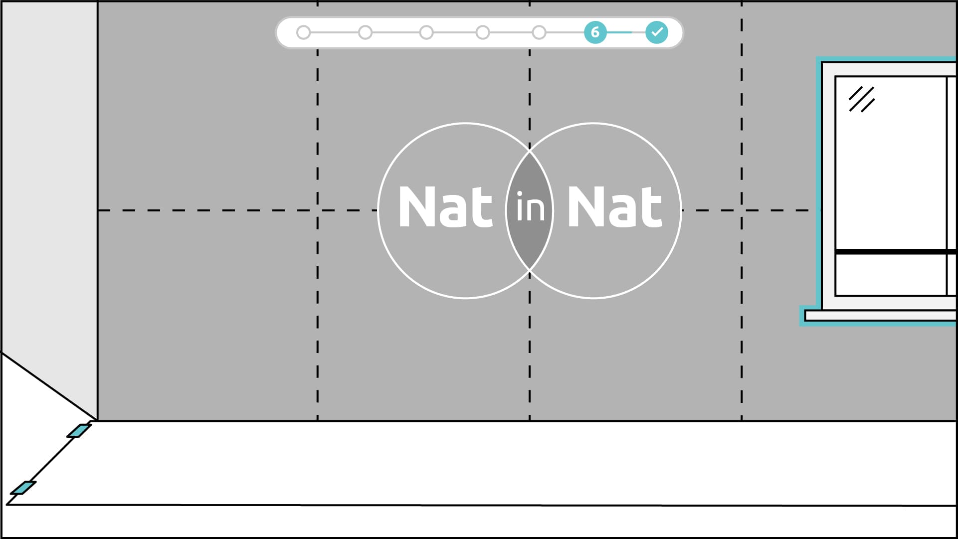 Werk nat in nat en laat de vlakken overlappen.