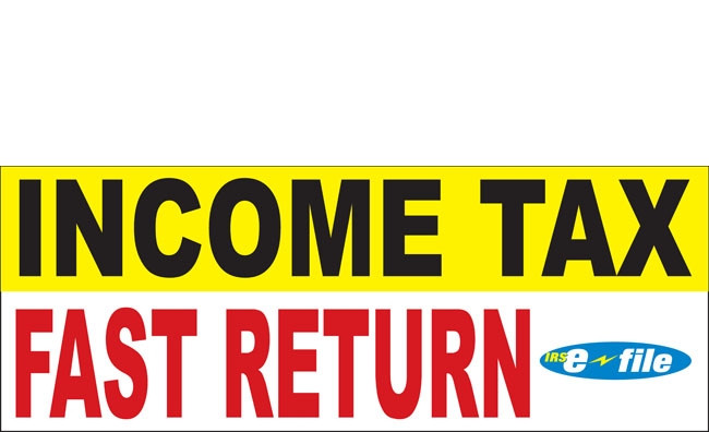 Income Tax Banners-Vinyl-Outdoor
