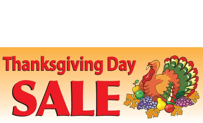 Thanksgiving Sale Signs