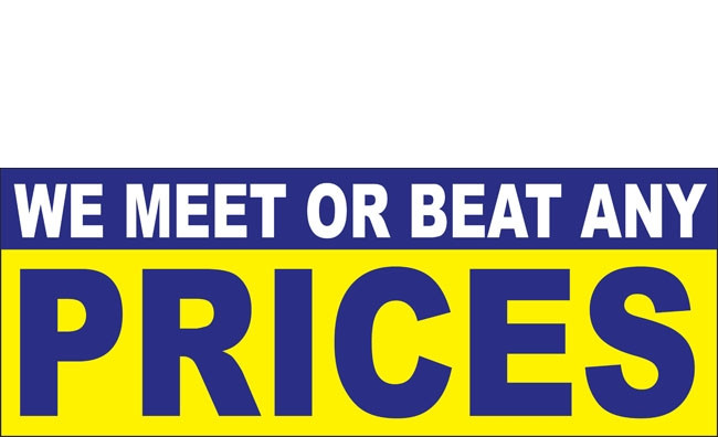 We Meet or Beat Any Prices Banner