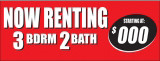 Apartment Now Renting Banner Signs