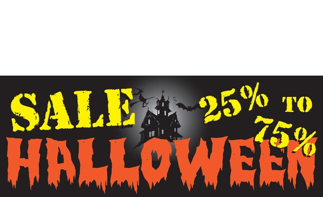 Halloween Store Sale Signs