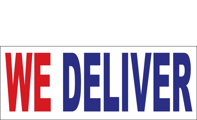 We Deliver banner, Sign Banners