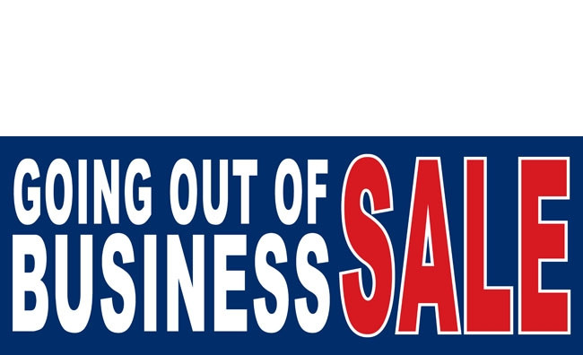Going Out of Business Banner Sign