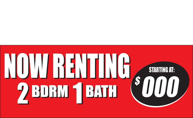 Now Renting Vinyl Banners