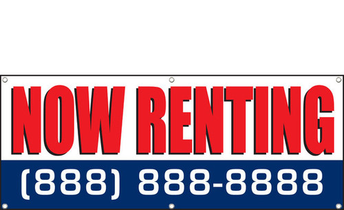 Now Renting Banner Sign 1100