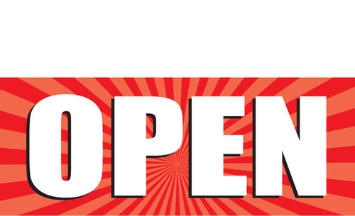 Open Vinyl Banner Sign Style 1000