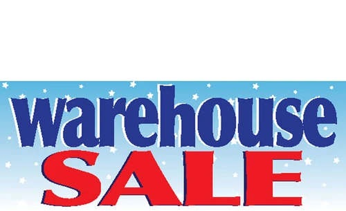 Warehouse Sale Vinyl Banner Sign. Design 1200