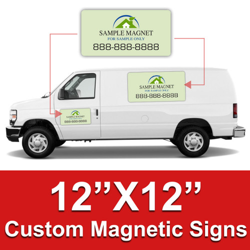 12x12 Car Magnets Custom Magnetic Signs