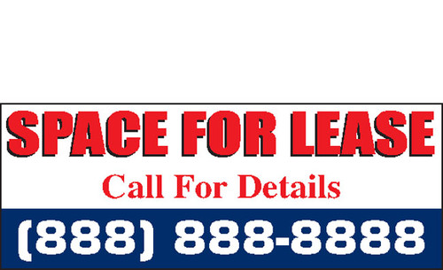 For Lease Banner Sign Vinyl Style 1400