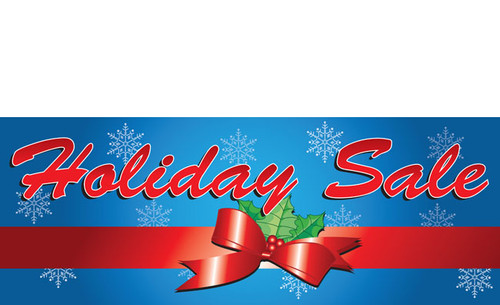 Blue Gift Wrapped Holiday Sale Banner Style 1200