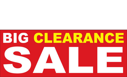 Big Clearance Banner Sign 2500
