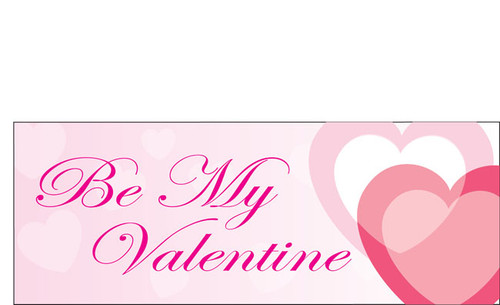 Happy Valentine's Day Banners Sign Vinyl 1400
