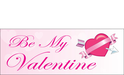 Happy Valentine's Day Banners Sign Vinyl 1600