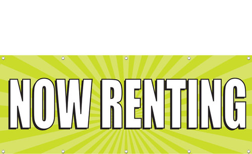 Now Renting Sign Banner Style 1000