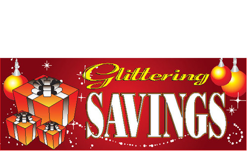 Glittering Savings Holiday Sale Advertising Banner Style 4100