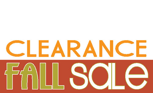 Fall Clearance Sale Banner Sign Style 1200