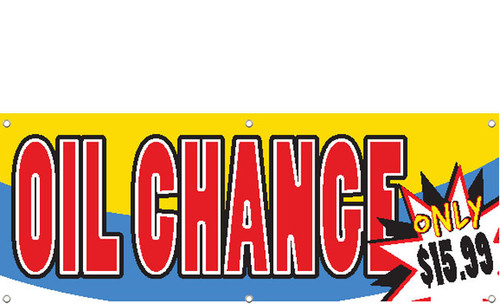 OIL CHANGE BANNER SIGN WITH CUSTOMIZE PRICE STYLE 1700