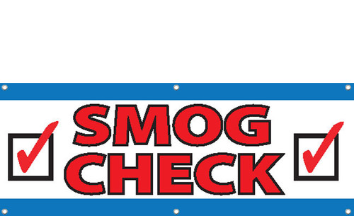Smog Check Banner Sign Style 3200