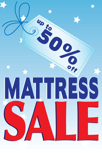Mattress Sale Window Posters Style1100