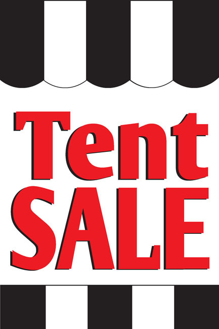 Tent Sale Window Posters Style1000