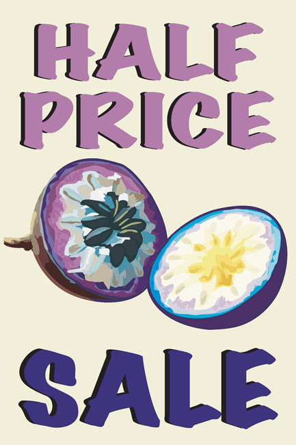 Half Price Sale Window Posters Style1100