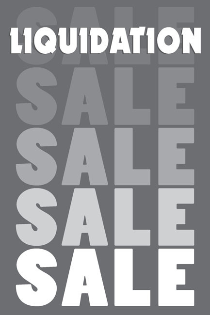 Liquidation Sale Window Advertising Poster Style1100