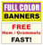 vinyl banner 3x18 ft