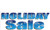 Bold Blue Holiday Sale Banner with Snowflakes Detail Style 2700