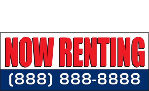 Now Renting Banner Sign 1100