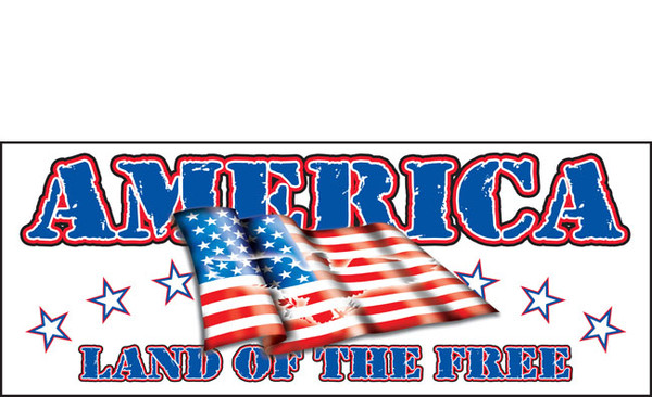 Patriotic Banner Signs Vinyl 1400