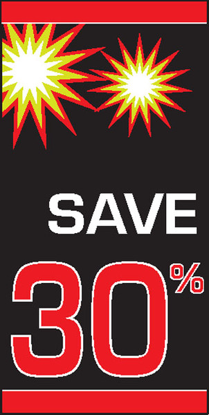 Sale Percentage OFF Vertical Vinyl Banner Sign Style 2600