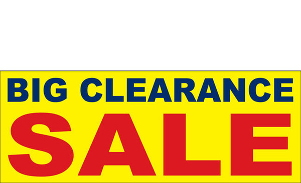 Big Clearance Banner Sign 2800