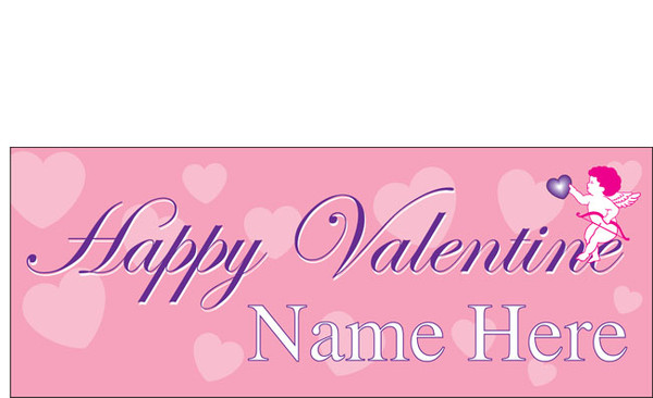 Happy Valentine's Day Banners Sign Vinyl 1900