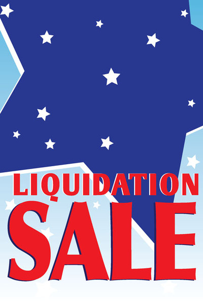 Liquidation Sale Window Poster Sign Style1000