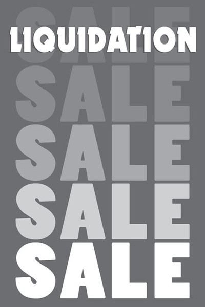 Liquidation Sale Window Advertising Poster Style1100