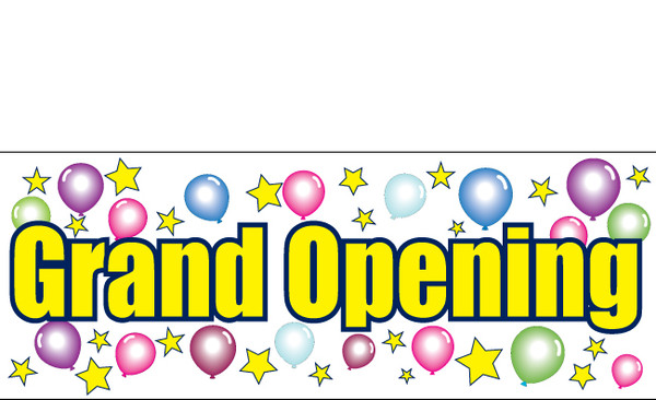 Multi-Color Grand Opening Banner Sign design style 3500