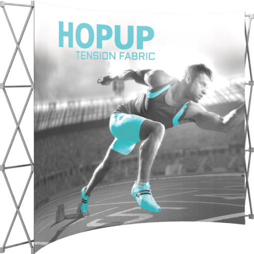 Hopup 10ft curved full graphic 4x3 without Endcaps