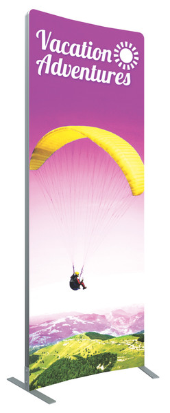 VECTOR FRAME CURVED 01 FABRIC BANNER DISPLAY LEFT VIEW
