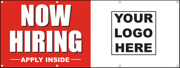 Now Hiring Apply Inside with Your Company Logo